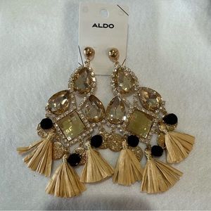 ALDO- ESCANABA Gold Tone Tassel Drop Earring